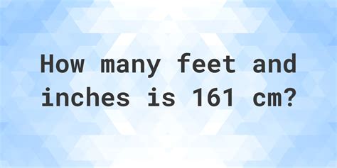 161cm in feet|161 cm in feet and inches